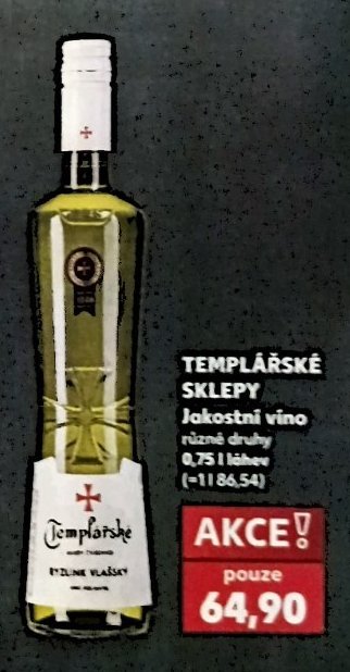 Templářské sklepy Jakostní víno