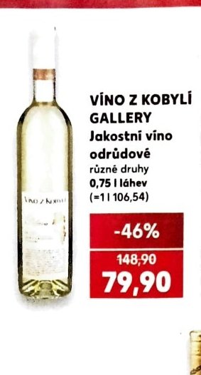 VÍNO Z KOBYLÍ GALLERY Jakostní víno odrůdové