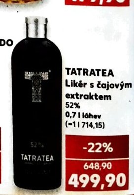 TATRATEA Likér s čajovým extraktem