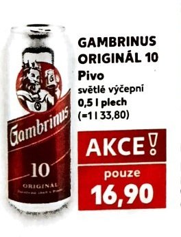 GAMBRINUS ORIGINÁL 10 Pivo