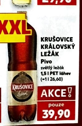 KRUŠOVICE KRÁLOVSKÝ LEŽÁK Pivo