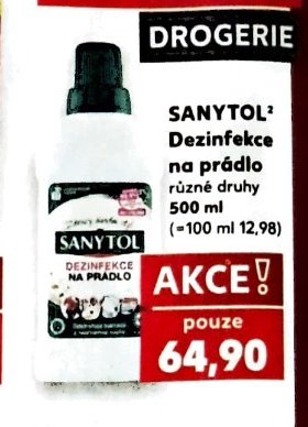 SANYTOL Dezinfekce na prádlo