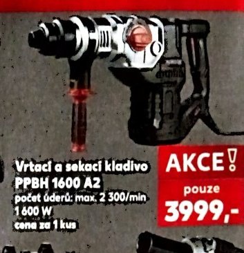 Vrtací a sekací kladivo PPBH 1600 A2