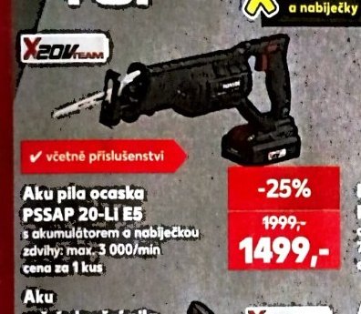 Aku pila ocaska PSSAP 20-LI E5