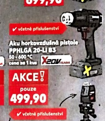 Aku horkovzdušná pistole PPHLGA 20-LI B3