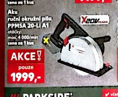 Aku ruční okružní pila PPMSA 20-LI A1