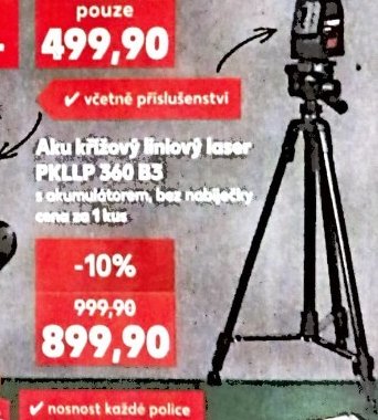 Aku křížový liniový laser PKLLP 360 B3