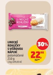 LINECKÉ ROHLÍČKY S VIŠŇOVOU NÁPLNÍ