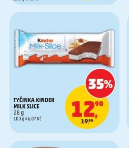 TYČINKA KINDER MILK SLICE
