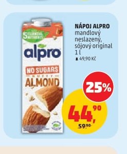 NÁPOJ ALPRO mandlový neslazený, sójový original