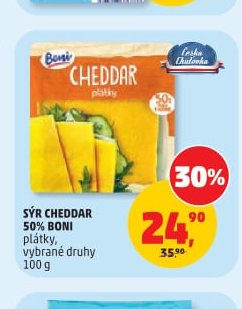 Sýr Cheddar 50% Boni