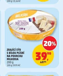 Zrající sýr s bílou plísní na povrchu Milkeria