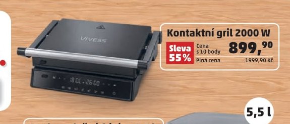 Kontaktní gril 2000 W