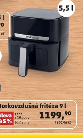 Horkovzdušná fritéza 9 l
