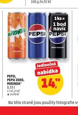 Pepsi, Pepsi Zero, Mirinda 0,33 l