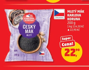 MLETÝ MÁK KARLOVA KORUNA