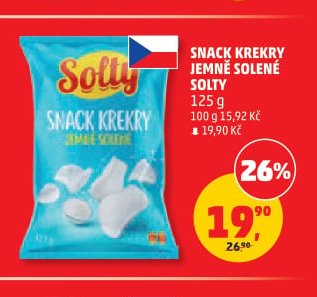 Snack krekry jemně solené Solty