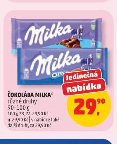 ČOKOLÁDA MILKA
