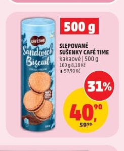 SLEPOVANÉ SUŠENKY CAFÉ TIME kakaové 500 g