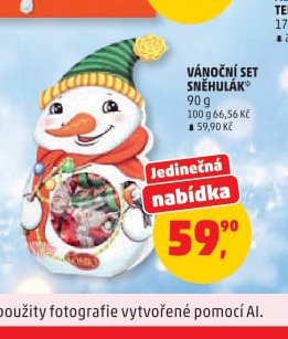 VÁNOČNÍ SET SNĚHULÁK 90 g