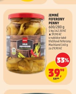 Jemné feferony Penny