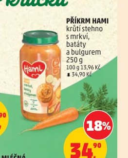 Příkrm Hami krůtí stehno s mrkví