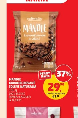 MANDLE KARAMELIZOVANÉ SOLENÉ NATURALIA 150 g