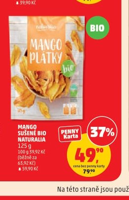 MANGO SUŠENÉ BIO NATURALIA 125 g