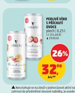 Perlivé víno s příchutí ovoce 0,25 l
