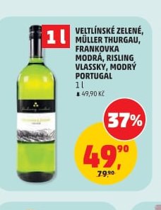 Veltlínské zelené, Müller Thurgau, Frankovka modrá, Ryzlink vlašský, Modrý Portugal