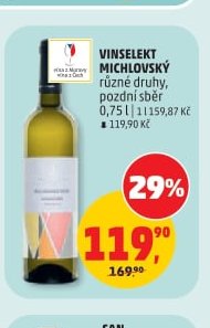 Vinselekt Michlovský, různé druhy