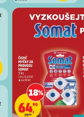 Čistič myčky za provozu Somat