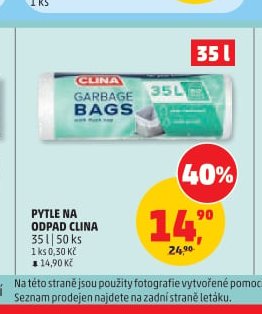 Pytle na odpad Clina