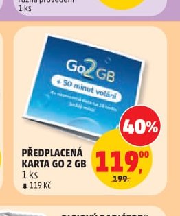 PŘEDPLACENÁ KARTA GO 2 GB