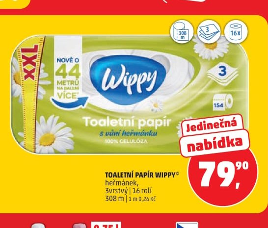 TOALETNÍ PAPÍR WIPPY