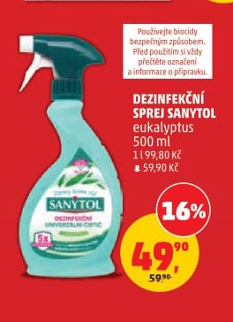 DEZINFEKČNÍ SPREJ SANYTOL