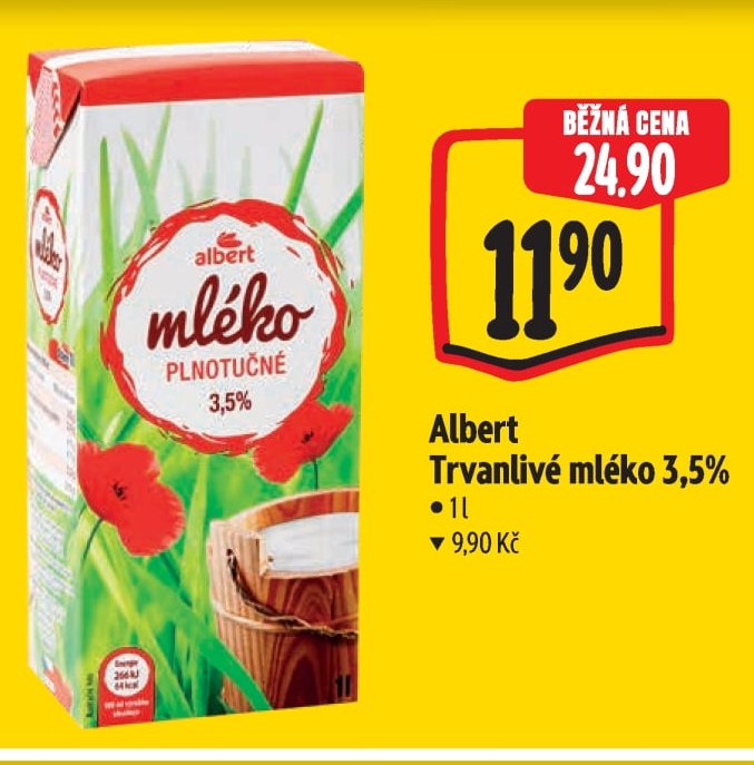 Albert Trvanlivé mléko 3,5%