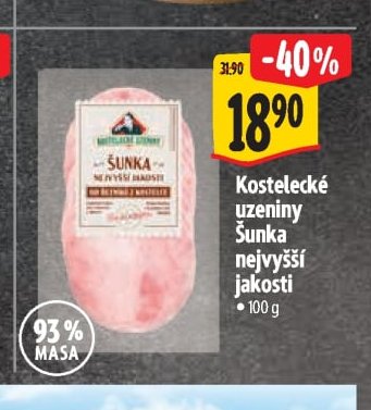 Kostelecké uzeniny Šunka nejvyšší jakosti