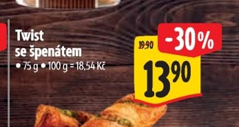 Twist se špenátem