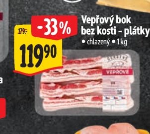 Vepřový bok bez kosti - plátky