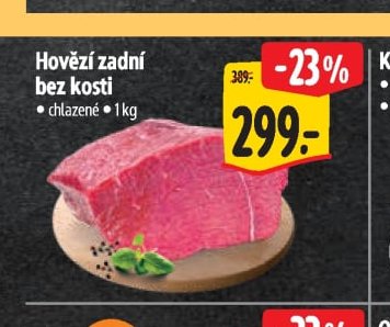 Hovězí zadní bez kosti