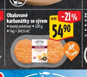 Obalované karbanátky se sýrem