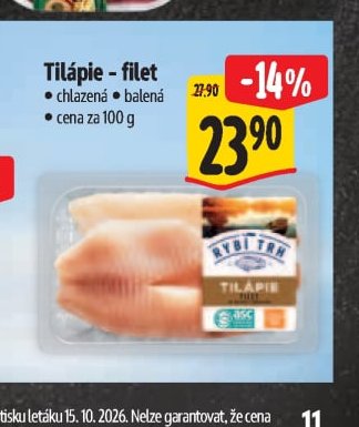 Tilápie - filet