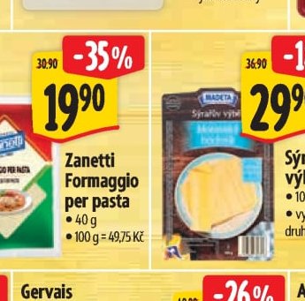 Zanetti Formaggio per pasta