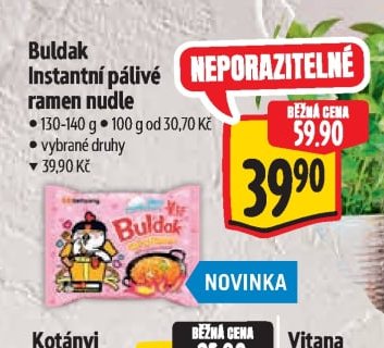 Buldak Instantní pálivé ramen nudle
