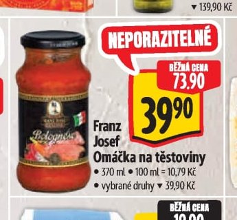 Franz Josef Omáčka na těstoviny