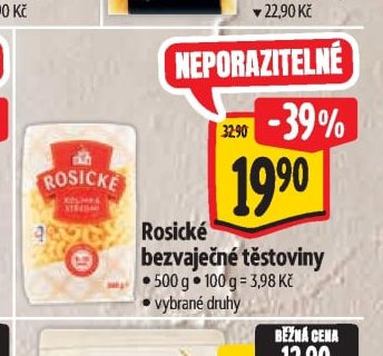 Rosické bezvaječné těstoviny