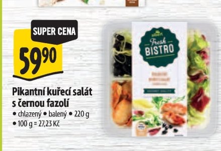 Pikantní kuřecí salát s černou fazolí