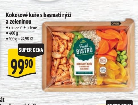 Kokosové kuře s basmati rýží a zeleninou