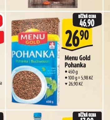 Menu Gold Pohanka